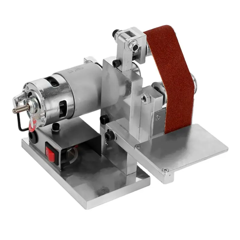 รวมไฟฟ้ามินิโลหะกว้างขนาดเล็กเครื่องจักร CNC สายพานเครื่องเลื่อยโต๊ะโปแลนด์สําหรับไม้โลหะเครื่องไม้