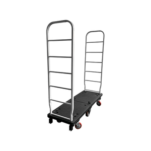 Lager Stahl Diamant Plattform Doppel griff Utility Logistik wagen Fahrzeug Tragfähigkeit U Boots wagen - Product Image 6