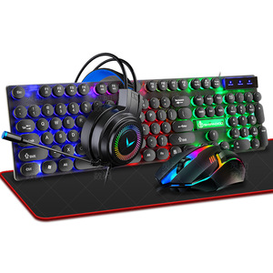 2022 RGB <strong>Keyboard</strong> and Mouse Wired <strong>Combo</strong> Hot Sale <strong>Keyboard</strong> Mouse Headset Mousepad 4 in 1 <strong>Combo</strong> <strong>Computer</strong> and Mobile - Product Image 1