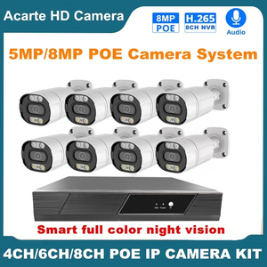 Rscamtom 8CH闭路电视音频FHD 3MP室外Poe摄像机套件运动检测IP摄像机夜视安全摄像机系统 - Product Image 5