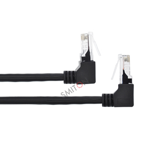 Yüksek kaliteli Ethernet düz 90 derece yukarı aşağı sağ sol açı hattı 1m-50m cat6 yama kablosu utp yama kablosu rj45 ağ kablosu - Product Image 1