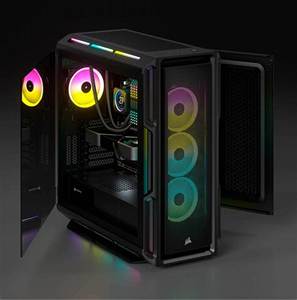 ICUE 5000T RGB con illuminazione integrata RGB, pannelli in vetro temperato e molto spazio per componenti ad alte prestazioni custodia per pc
