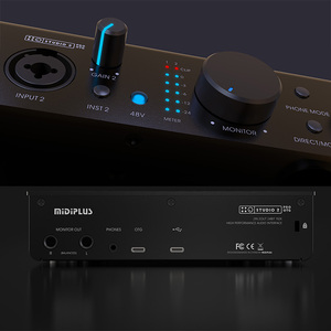 Interfaz de audio inteligente MIDIPLUS La configuración 2In2Out satisface las necesidades de grabación y transmisión en vivo de la computadora Usb Plug-And-Play - Product Image 3