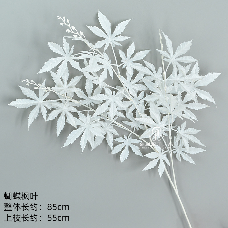 Papillon feuille d'érable blanc