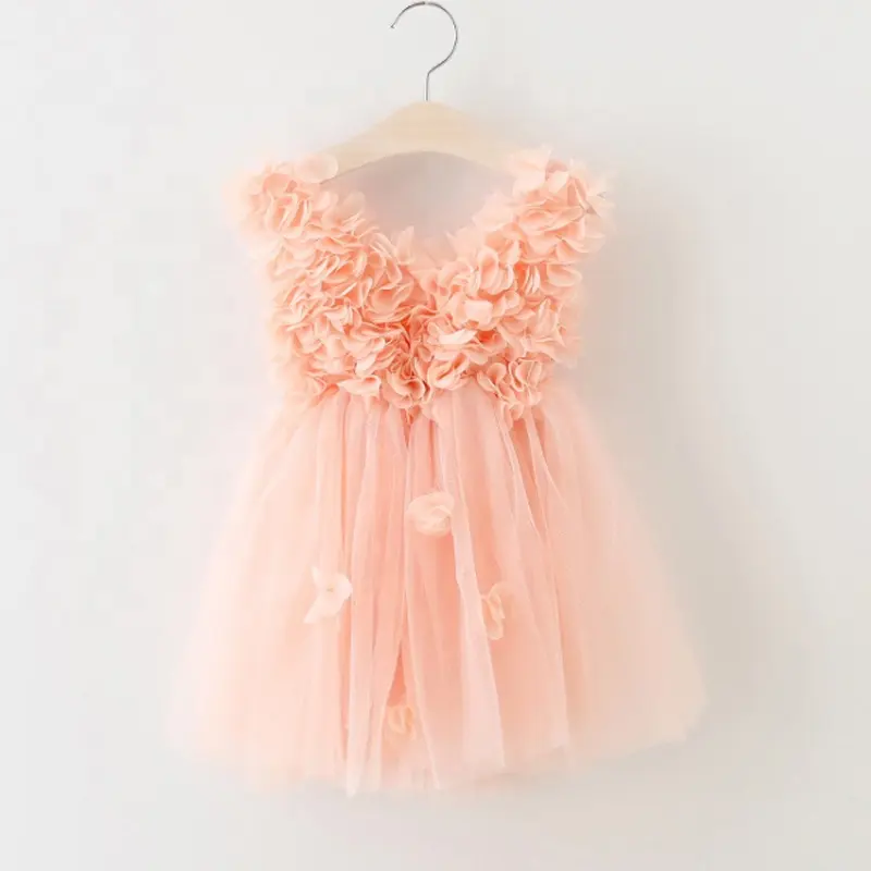 Baby Girls Princess Lace Flower Tulle Tutu Gown Formal Party Dress