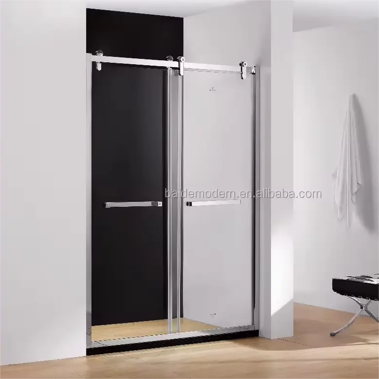 Stylish Design Modern Double Sliding Door Corrosion Resistant Durable Stainless Steel Framed Bathroom Waterproof Shower Screens