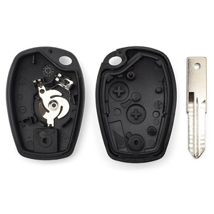 2ボタンリモートカーキーシェルカバーケーススタイリングR-enault Dacia Modus Clio 3 Twingo Kangoo 2フォブバッテリークランプ付き - Product Image 2