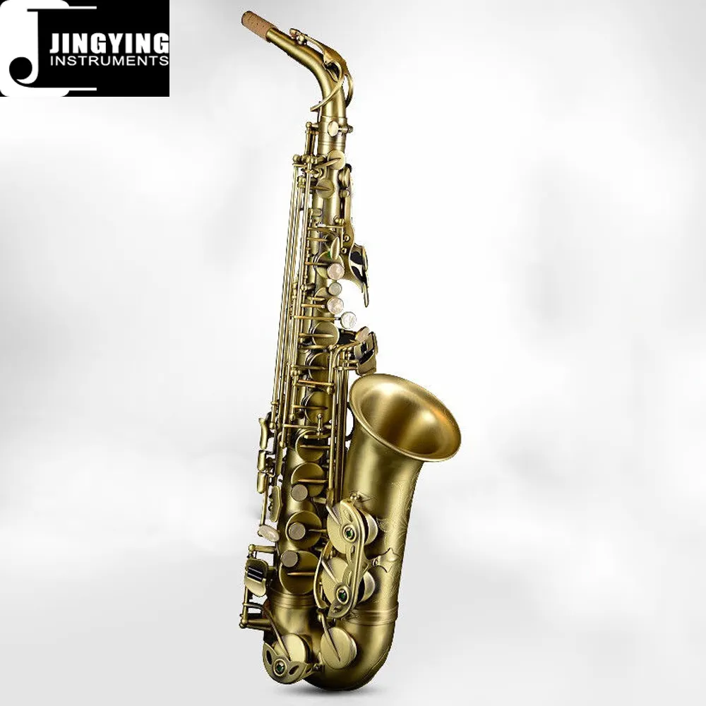 Jingying — Saxophone Alto professionnel, séries d'instruments à vent de musique, dessin à fil Antique, vente en gros, 2022