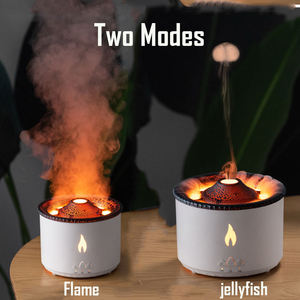 2025 nuovo 300ml silenziose per aromaterapia, umidificatore a fiamma, diffusore di olio essenziale con luce notturna a fiamma, <span class=keywords><strong>Timer</strong></span> del telecomando