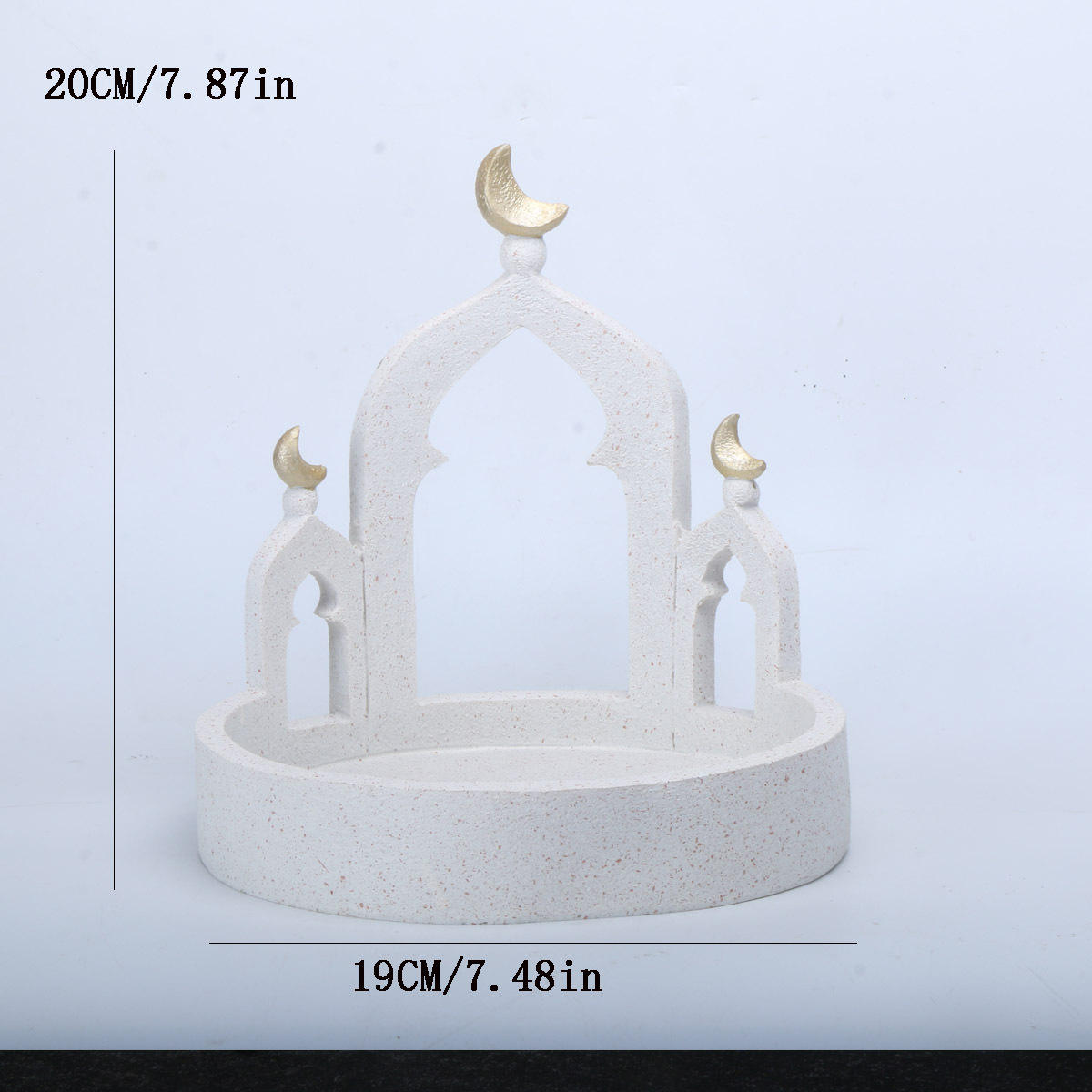 Rangement ovale blanc à trois portes 25388