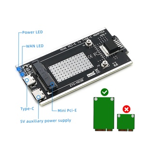 MPUB101 Mini PCI-E ไปยังอะแดปเตอร์ USB 2.0(TYPE C) พร้อมอินเทอร์เฟซกำลังไฟเสริมสำหรับโมดูล WWAN/LTE - Product Image 6