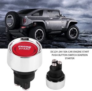 LEDライトカースタートエンジンボタンイグニッションスイッチを押す12V24Vレッドボタンセルフリセットワンキースタートスイッチモータースポーツ (オン) オフ - Product Image 6