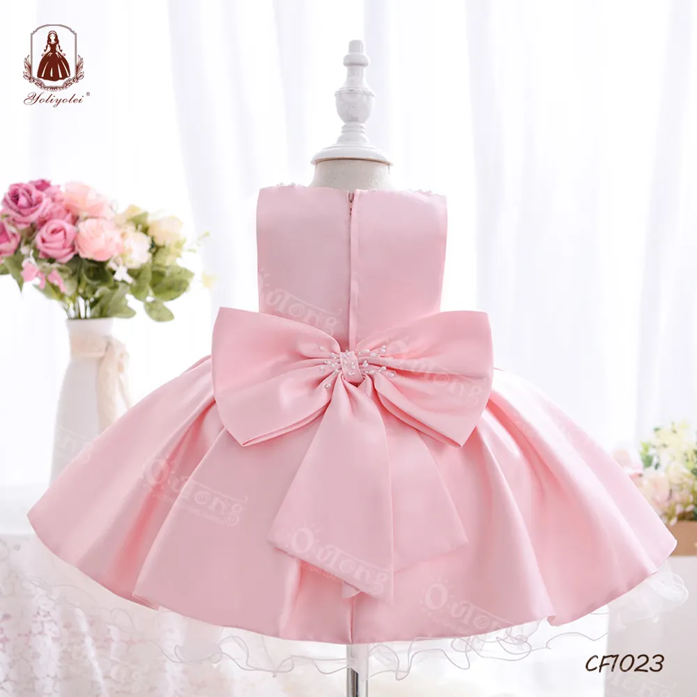 Falda de tutú de flores de encaje con volantes para bebé, conjuntos de ropa con lazo para fiesta de cumpleaños, boda, 2021