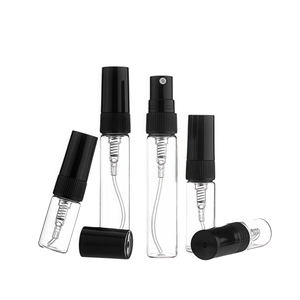 ขวดน้ำหอมแก้วใสขนาด2มล. 3มล. 56มล. 10มล. พร้อมเครื่องพ่นละอองละอองสีดำ - Product Image 5
