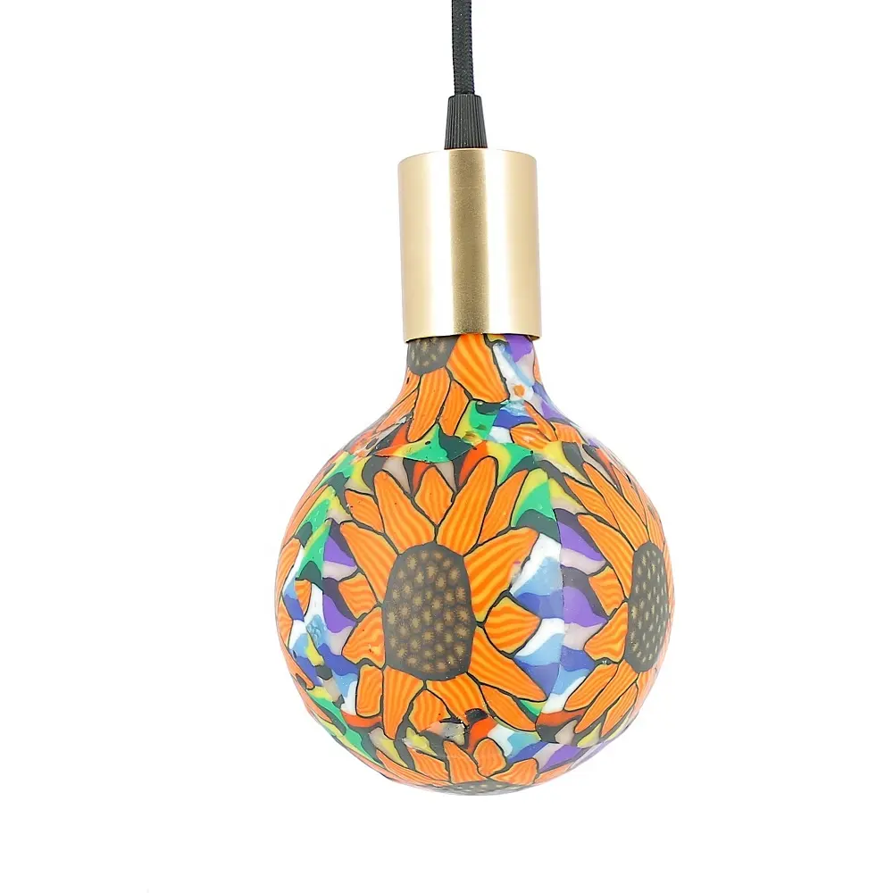 LED G125 Blumenmuster Filament LED-Lampen 6,5 W E26 E27 Glas Display Lichter für Cafe Art Museum Indoor Wohnzimmer