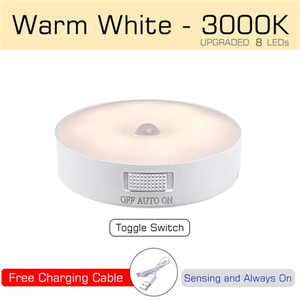 Intelligent Sensing <strong>LED</strong> Night <strong>Light</strong> with USB Charging for Home Office Warehouse Lighting Round Style Touch Power Generation - Product Image 4