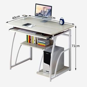 Escritorio de madera compacto para ordenador, mueble de dormitorio con estantes de almacenamiento