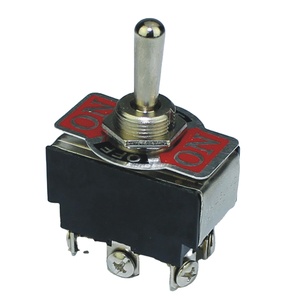 KN3B-203 12MM 3ウェイトグルスイッチDPDT ON OFF ONトグルスイッチ6ピン15A250VACトグルスイッチ (はんだ端子付き) - Product Image 1