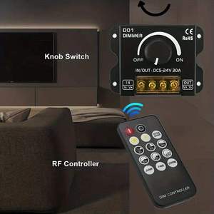 Knopf dimmer DC 12V 24V LED-Dimm schalter 30A Hochleistungs-HF-Funk fernbedienung Zweifarbiger Temperatur regler - Product Image 5