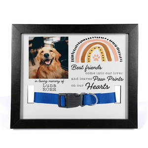 Özelleştirilebilir yüceltilmiş MDF köpek ve kedi fotoğraf çerçevesi Pet anıtlar MDF Pet fotoğraf çerçevesi yaka olmadan - Product Image 1