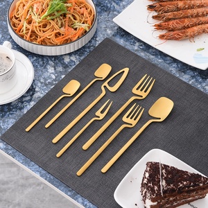 不锈钢餐具套装304吊杯设计创意餐具简约风格网红餐具7件套 - Product Image 3