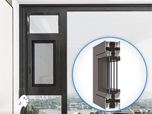 Finestre insonorizzate rettangolari con isolamento termico LML in alluminio finestra a battente e porta finestre a battente - Product Image 2