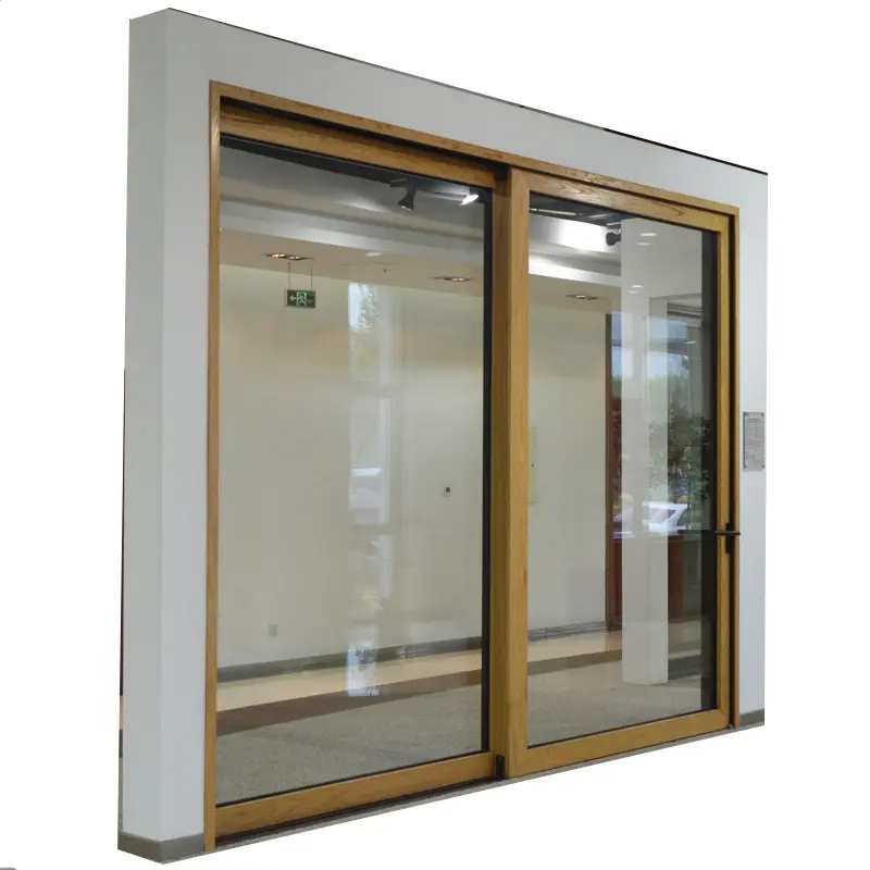 Aluminum alloy double pane soundproof glass lift sliding door for drawing room