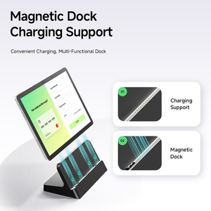 ODM Customized <strong>Android</strong> Tablet Front NFC Reader Desktop Electronic Menu Screen Kiosk with Magnetic Fast Charging Docking Station - Product Image 3