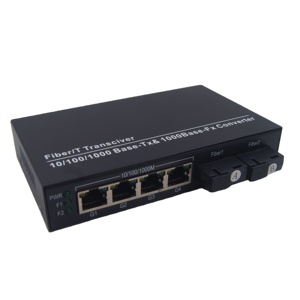 Conmutador POE sobre Ethernet de fibra de alimentación de 48V, convertidor de medios PoE de 4 puertos de 10/100Mbps con conector SC, red IP - Product Image 4