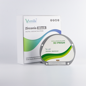 บล็อกเซรามิกเซอร์โคเนียหลายชั้น71มม. 3D ปริซึม,สำหรับเครื่องกัด AG Ceramil Millis - Product Image 3