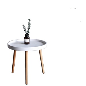 Mesa de café portátil ergonômica, tabelas laterais para casa, uso ao ar livre, perna de madeira, mesa de café