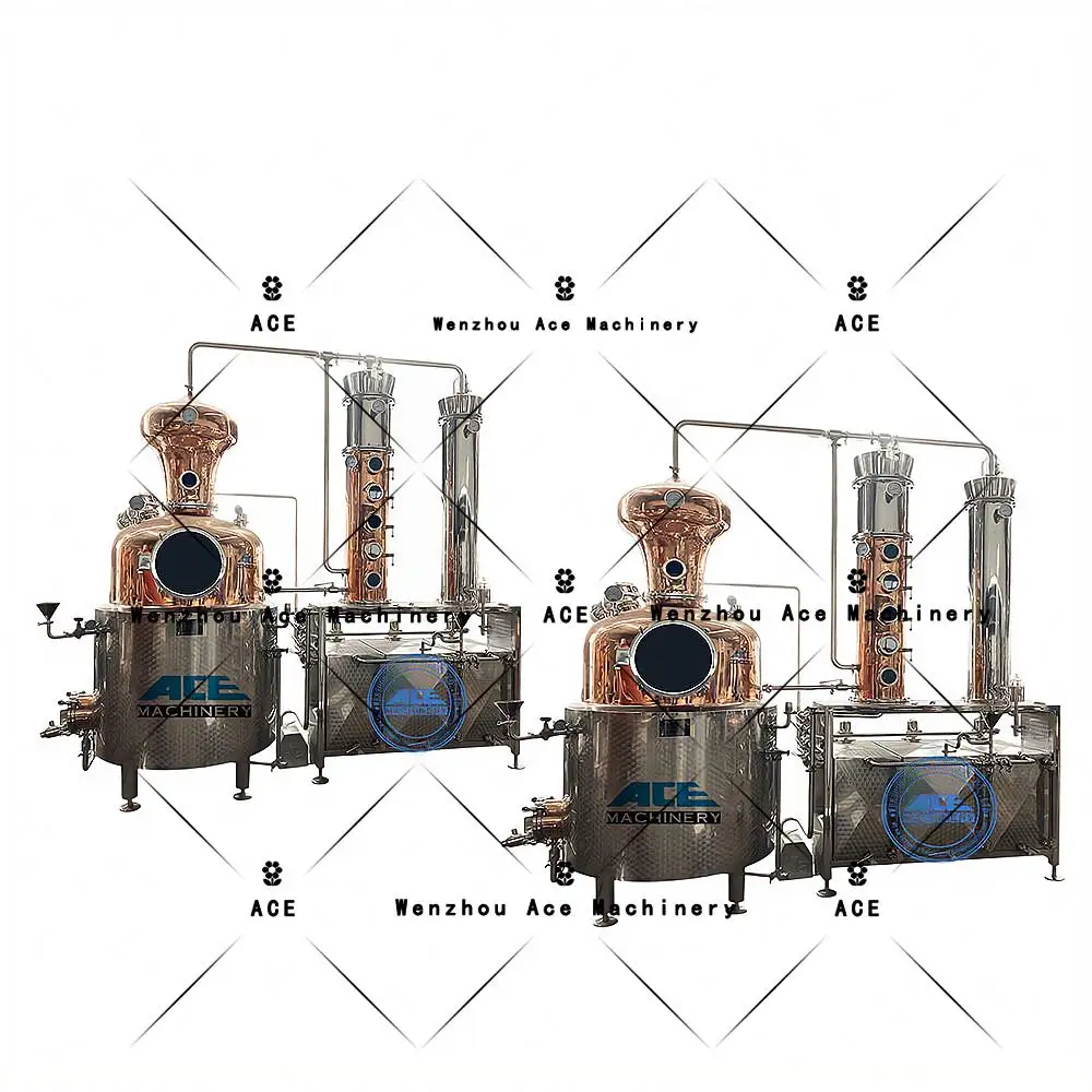 Columna de 2500L de destilación de Stills de cobre, destilador de whisky, Vodka, equipo