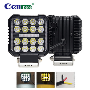 新しい4インチLED 4X4スクエアスポットライト16LEDオフロード車用ワークライトデュアルカラーLEDスクエアヘッドライト用 - Product Image 2