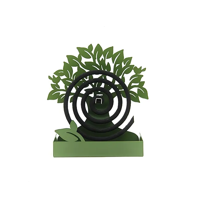 Оптовая продажа, новый дизайн, подставка для благовоний зеленого цвета в форме дерева жизни, металлическая спираль для комаров