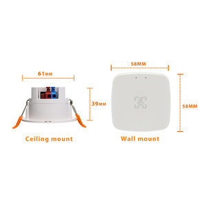 Tuya wifiスマートiotウォールマウントミリ波レーダーヒューマンプレゼンスモーションセンサー、輝度距離検出付き - Product Image 3