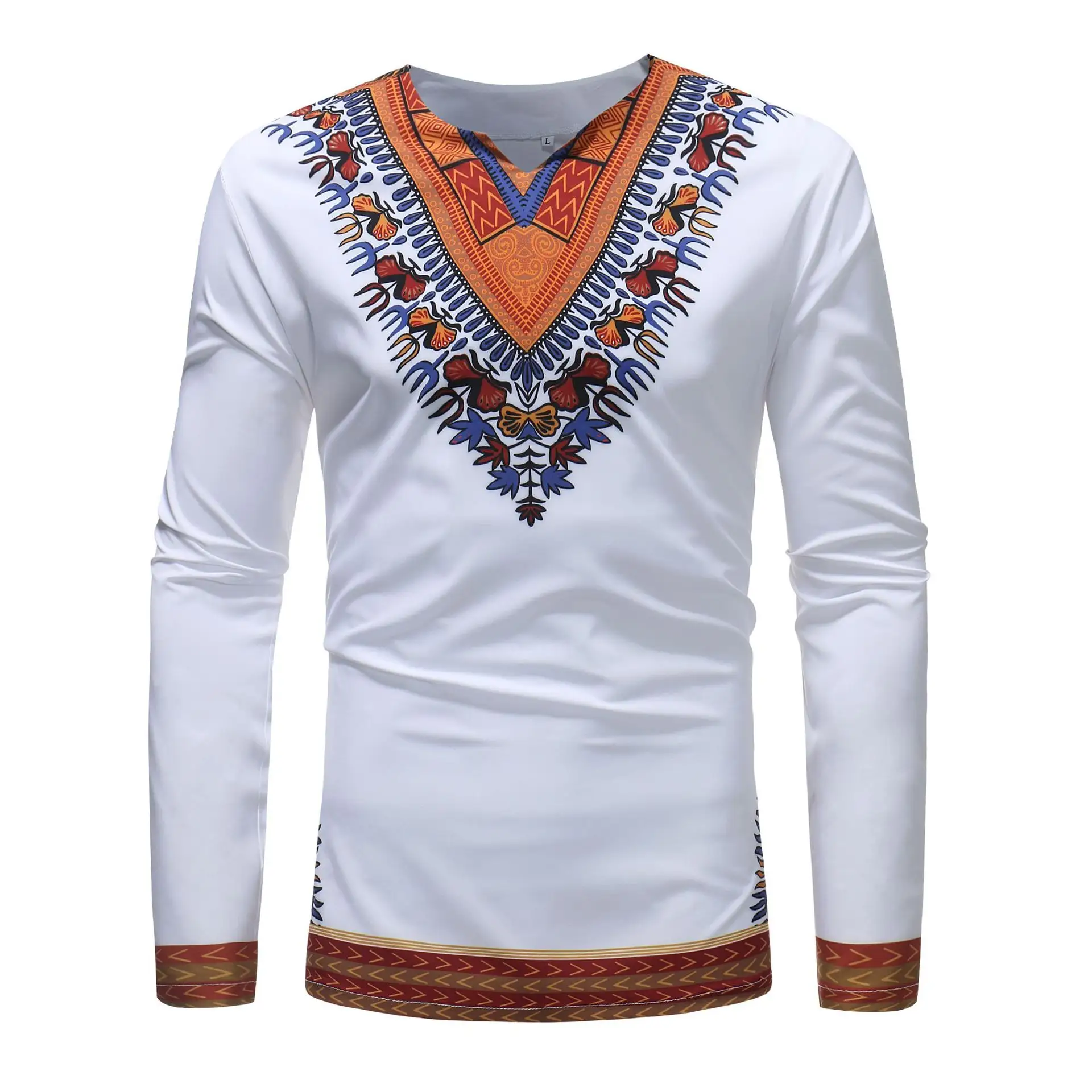Camicie eleganti Slim Fit da uomo in cotone di nuovo arrivo in stile etnico africano di alta qualità Dashiki abbigliamento africano per uomo