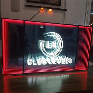 Özel büyük LED 3D sonsuz ayna ışık kutusu LOGO reklam işareti Neon ışıkları uçurum ayna açık aydınlık harfler işareti - Product Image 1