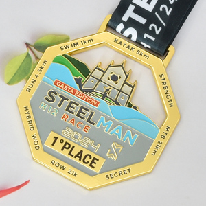 Benutzer definierte personal isierte Marathon-Lauf medaillen Taekwondo Jujitsu Sports Award Metall medaille für Vereine und Bildung - Product Image 1