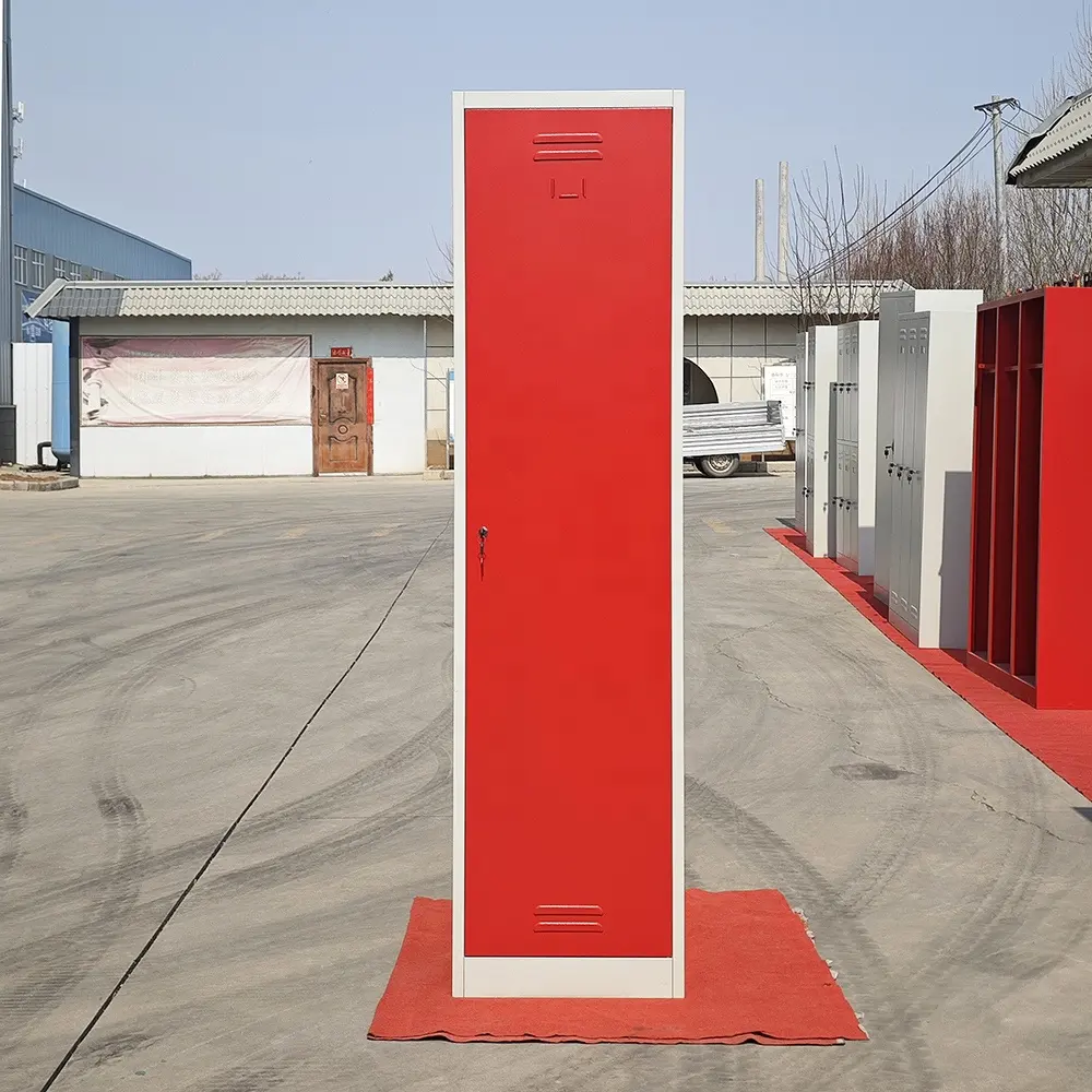 customized gym steel locker cabinet for 1 door vertical division for dirty and clean clothes