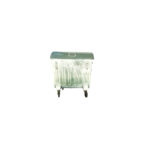 Cubo de basura grande de metal para exteriores de 1100L/660L, práctico contenedor de almacenamiento de HDPE con estructura integrada, capacidad de 240L - Product Image 4