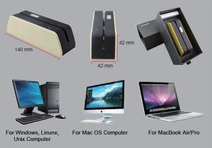 Mini taşınabilir MSRX6 küçük USB 3 parça HiCo manyetik VIP kart kodlayıcı okuyucu yazar PC Windows Android IOS telefon için - Product Image 5