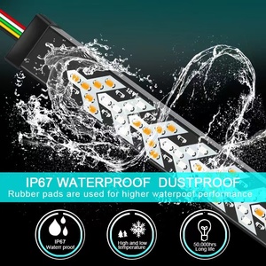 แถบไฟ LED กระพริบสำหรับรถยนต์12V 1/1 2/1.5/1.8/2/2 2/2.4เมตรไฟท้ายสำหรับรถกระบะสีแดงและสีเหลืองอำพันสำหรับเบรคและไฟเลี้ยว - Product Image 4