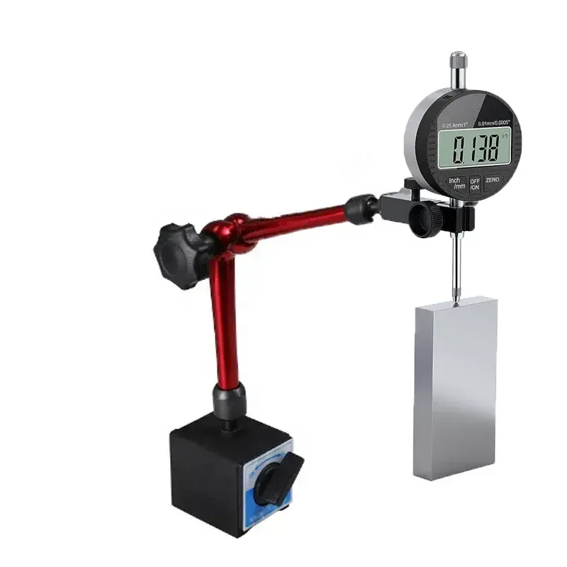 Herramientas de medición Digitales DITRON 0-12,7mm/0,5 ''0-25,4mm 0,01mm Base magnética soporte calibre Indicador de transportador de Dial Digital