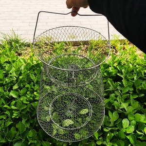 Thiết kế mới dây thép mạ kẽm cá Giỏ dây đóng mở cá giỏ xách tay giỏ cá mạnh mẽ và dễ sử dụng - Product Image 4