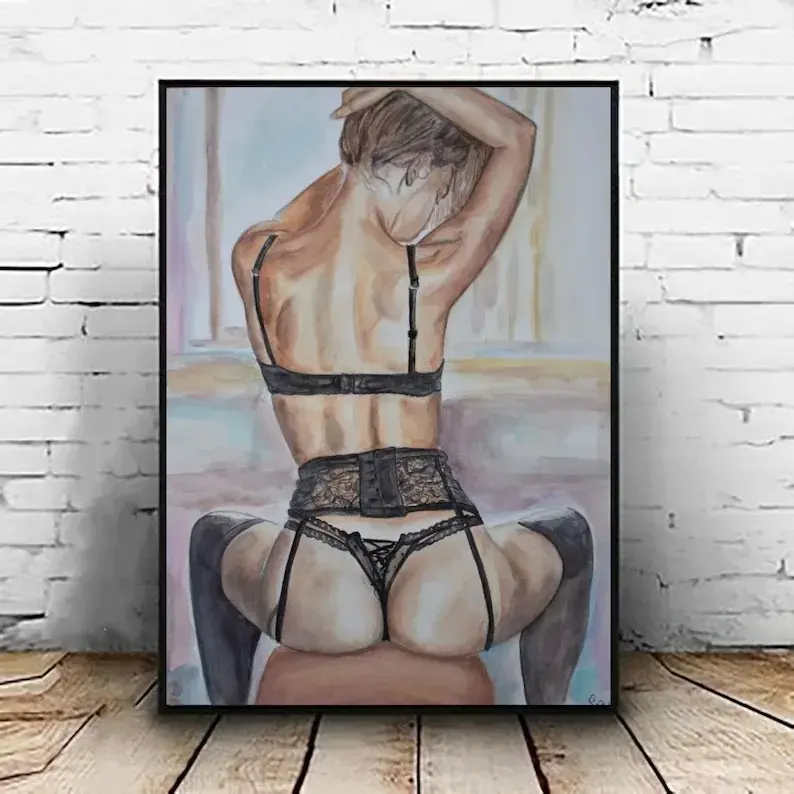 Atacado Modern Handmade Pinturas Nuas Mulher Sexy Nake Nake Pintura Feminina Home Decor Poster Body Print para Sala de estar