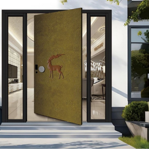 Hiện Đại Mỹ kẻ sọc khâu chống trộm hợp kim nhôm bằng gỗ pivot cửa biệt thự lối vào cửa sợi thủy tinh để sử dụng nội thất - Product Image 3