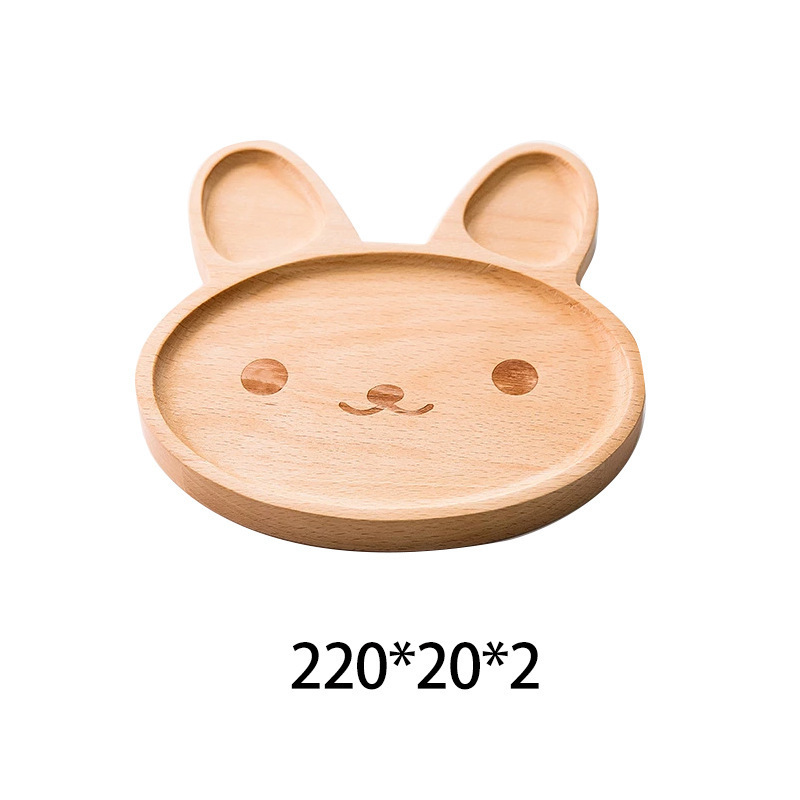 Beechwood Cartoon Tray - Cute Bunny