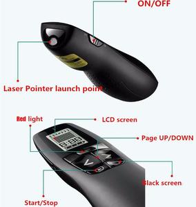 R800 2,4 GHz Mini USB Wireless Presenter PPT-Fernbedienung Grüner Laser-LED-Anzeige zeiger für Powerpoint-Präsentation - Product Image 5
