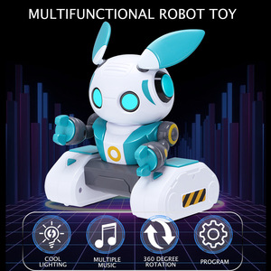 Neues Design Kinder RC Roboters pielzeug Smart Electric Gesten erkennung Cartoon Fernbedienung Kaninchen Roboter Spielzeug mit Musik Licht