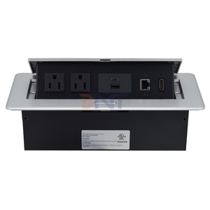 BNT美国电源多功能通用串行总线桌面电源插座IP44 16A级额定家具安装智能家居弹出式功能